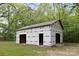 Unfinished garage featuring multiple bays and a partially complete exterior under construction at 528 W Park Dr, Monroe, NC 28112