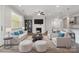 Stylish living room boasts a cozy fireplace, modern furnishings, and an open layout connected to the kitchen at 6220 Raven Rock Dr, Denver, NC 28037