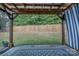 Covered patio with view to the green, fenced backyard at 6808 Squirrels Foot Ct, Charlotte, NC 28217
