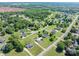 Aerial view of homes in a neighborhood surrounded by lush green trees at 727 Skinner Rd, Shelby, NC 28152
