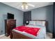 This cozy bedroom features a dresser, a bed and neutral gray walls, creating a relaxing atmosphere at 727 Skinner Rd, Shelby, NC 28152