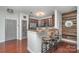 Stylish kitchen with a breakfast bar and ample cabinet space at 1000 E Woodlawn Rd # 315, Charlotte, NC 28209