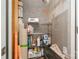 Basement storage room with shelves and various supplies at 1000 E Woodlawn Rd # 315, Charlotte, NC 28209