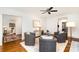 Open-concept living room provides hardwood floors, recessed lighting, and versatile space for entertaining at 1209 Alfred St, Charlotte, NC 28211