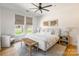 The main bedroom has neutral tones, great natural light, and a comfortable feel at 130 Rail Crossing Ln # 101, Charlotte, NC 28209