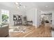 Bright office space with wood floors, ample natural light and comfortable seating perfect for working from home at 1817 Union St, Charlotte, NC 28205