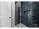 Elegant shower featuring unique tile, frameless glass, and modern design elements at 1817 Union St, Charlotte, NC 28205