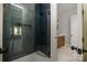 Contemporary shower with sleek tile, glass door, and modern fixtures, creating a spa-like experience at 1817 Union St, Charlotte, NC 28205