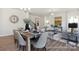 Bright dining room featuring a stylish table setting, modern decor, and seamlessly connects to the adjacent living area at 215 Tillery Ln # 756P, Mount Gilead, NC 27306
