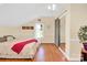 Light and bright bedroom with neutral walls, wood floors, and natural light at 221 Abner Rd, Stony Point, NC 28678