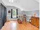 Bedroom with neutral colored walls and wood floors at 221 Abner Rd, Stony Point, NC 28678
