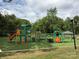 Outdoor playground offers a safe and engaging space for children with colorful play structures and soft turf at 2638 Double Oaks Rd, Charlotte, NC 28206