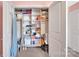 Bedroom closet with custom shelves designed to maximize storage space at 3578 Saddlebrook Dr # 182, Midland, NC 28107