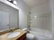 Bathroom featuring a bathtub and shower with a vanity at 3904 Hounslow Ln, Harrisburg, NC 28075