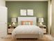 Cozy bedroom with a soft bed, bedside tables, and decorative wall art at 3915 Horsham St, Indian Land, SC 29707