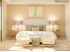 Cozy main bedroom featuring light-colored walls, matching lamps and chairs, and neutral-toned decor at 3915 Horsham St, Indian Land, SC 29707