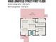 First floor plan showing a living room, kitchen, primary bedroom, bedroom, and a deck at 4960 Longfield St, Claremont, NC 28610