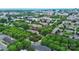 Charming aerial view of property situated among mature trees with manicured circle at 526 N Davidson St, Charlotte, NC 28202