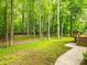 Expansive backyard featuring a lush lawn, mature trees, and a deck area at 720 Kingsmill Ln, Clover, SC 29710