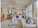 Open concept living room with view of kitchen and dining areas, large windows, and neutral decor at 757 Shady Grove Xing, Fort Mill, SC 29708