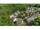 The aerial view captures the well-maintained landscaping and the surrounding trees at 9437 Tavistock Ct, Matthews, NC 28105