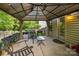 Enclosed patio with furniture, offering a cozy space for outdoor relaxation and entertaining at 9437 Tavistock Ct, Matthews, NC 28105
