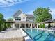 Stunning backyard featuring a sparkling pool, lounge chairs, and a covered patio perfect for outdoor entertaining at 1009 Belmont Ave, Charlotte, NC 28205