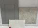 Close up of kitchen cabinet door, countertops and backsplash options at 13251 Chopin Ridge Rd, Huntersville, NC 28078