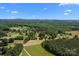 Expansive aerial view showcases the lush, green landscape and surrounding areas, highlighting the property's location at 140 Ribbon Cir, Lincolnton, NC 28092