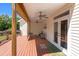 Covered back deck with ceiling fans at 140 Ribbon Cir, Lincolnton, NC 28092