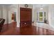 Spacious foyer with hardwood floors, a coat rack, and views into other rooms at 140 Ribbon Cir, Lincolnton, NC 28092