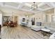 Open-concept living space with a kitchen, living room, and dining area, perfect for entertaining at 16019 Kelby Cv, Charlotte, NC 28278