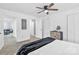 Light and bright main bedroom with ensuite bathroom, and ceiling fan at 1712 S Main St, Salisbury, NC 28144