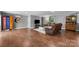Inviting living room boasting hardwood floors and comfortable leather seating at 17403 Green Hill Rd, Charlotte, NC 28278