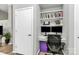 Comfortable office area with a built-in desk, shelving, and plenty of natural light at 2125 Southend Dr # 339, Charlotte, NC 28203