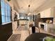 Spacious kitchen features stainless appliances, granite countertops, pendant lights, and breakfast nook at 2600 Kirkholm Dr, Matthews, NC 28105