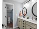 Bright bathroom with dual sinks and vanities at 270 Conifer Way, Shelby, NC 28150