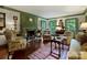 Inviting living room features a fireplace, wainscoting, and multiple seating arrangements at 3040 Valencia Ter, Charlotte, NC 28211