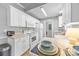 Well-lit kitchen featuring white cabinetry, updated appliances, and a stylish breakfast bar setup at 311 Masters Dr, Rock Hill, SC 29732
