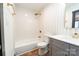 Bright bathroom features white shower and modern vanity at 3150 Driftwood Dr # B, Charlotte, NC 28205