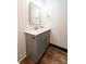 Modern bathroom featuring grey vanity with gold fixtures at 3150 Driftwood Dr # B, Charlotte, NC 28205