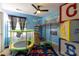 A bedroom with a trampoline, indoor climbing gym, and large building blocks at 3186 Helmsley Ct, Concord, NC 28027