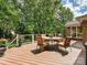 Cozy back deck space for outdoor dining with lush green views at 4701 Pineland Pl, Charlotte, NC 28277