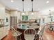 Spacious kitchen featuring stainless steel appliances, granite countertops, and center island with barstool seating at 4701 Pineland Pl, Charlotte, NC 28277