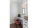 Small office nook with a desk, window, and salmon colored chair at 504 Meadow Ridge Dr, Belmont, NC 28012