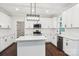 Modern kitchen features white cabinetry, stainless steel appliances, and a functional island for food preparation at 5745 Snapdragon Ln, Huntersville, NC 28078