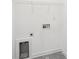 Laundry room featuring new tile flooring and preinstalled connections for washer and dryer at 5745 Snapdragon Ln, Huntersville, NC 28078