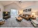 Bright living room with modern decor, vaulted ceilings and ample seating at 6231 Kentwood Dr, Kannapolis, NC 28081