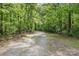 Long gravel driveway leading to a secluded property surrounded by lush greenery and trees at 715 Potneck Rd, Salisbury, NC 28147