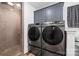 Practical laundry room featuring modern washer and dryer units and ample storage space at 715 Potneck Rd, Salisbury, NC 28147